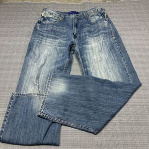 Vintage Enyce Clothing Co‎ Jeans Mens 36x31 Hip HopWide Leg Destressed Y2K